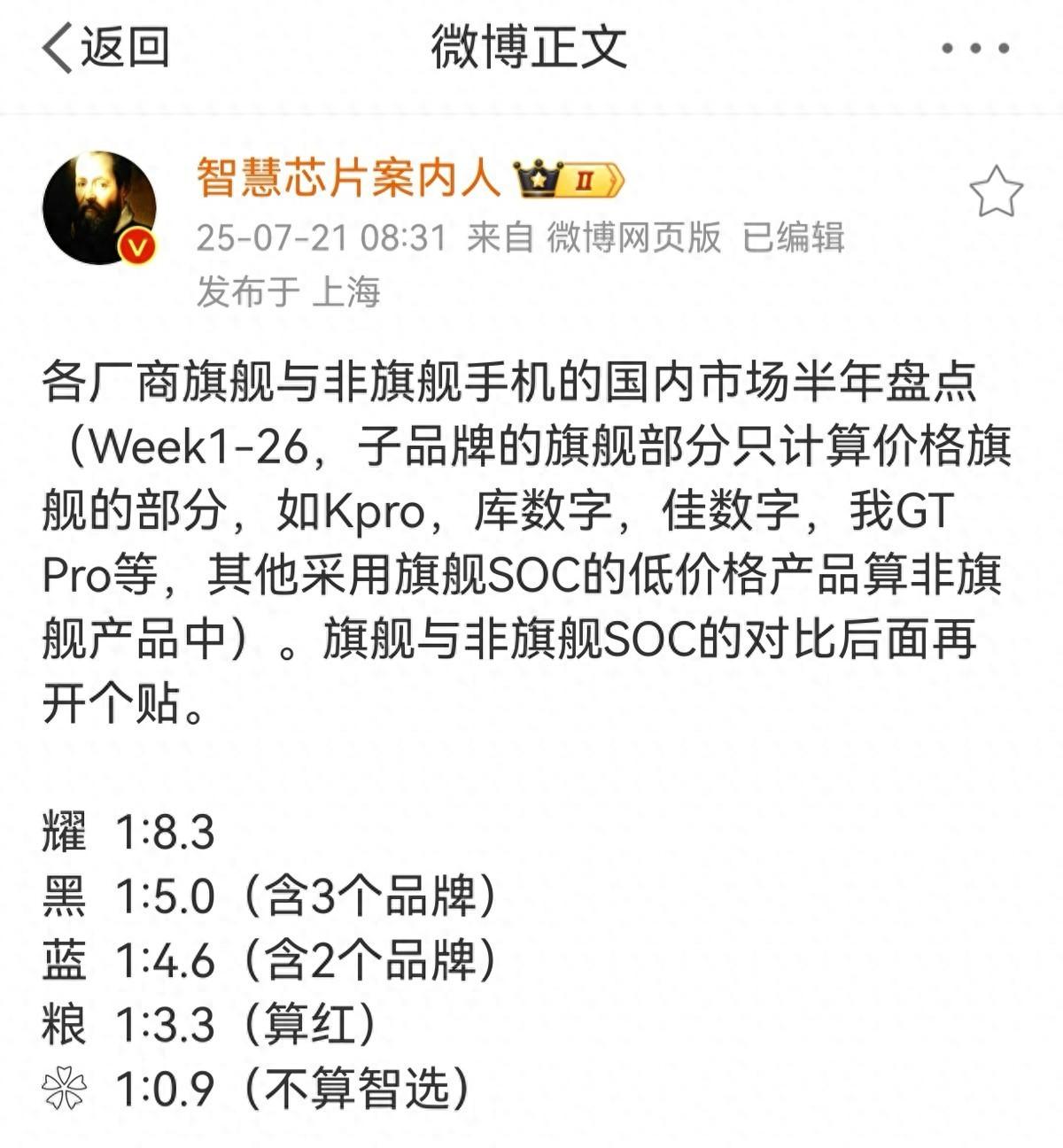 小米高端只能小孩桌，旗舰手机占比远落后华为，价格差距也不小